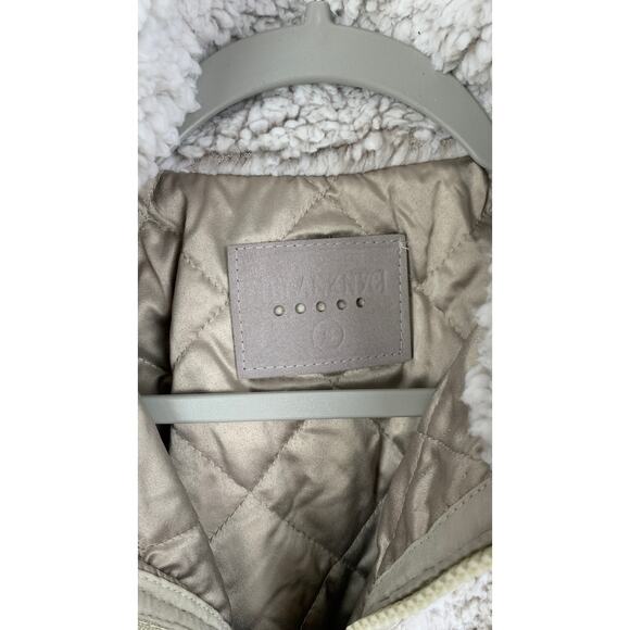 Blank NYC Angel Eyes Jacket Womens Small Zip Up Button Shearling Coat Gray New - Picture 10 of 13